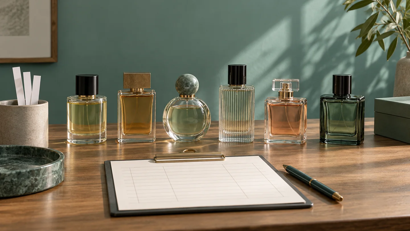 Generic bottles beside a blank stock count sheet